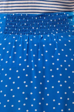Amour Vert Button Front Washable Silk Skirt RivieraDotTurquoise Sale
