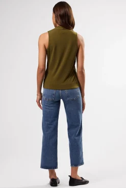 Amour Vert Calais Stretch Knit Tank OliveGreen Sale
