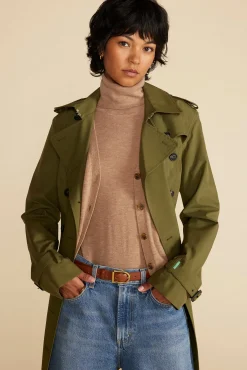 Amour Vert Carrie Turtleneck Cashmere Sweater CafeAuLaitBeige Best