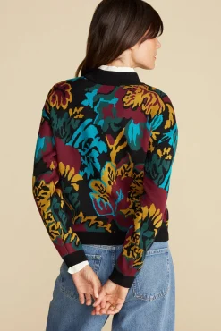 Amour Vert Cecile Cotton Jacquard Sweater Multi Fashion