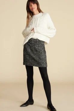 Amour Vert Celeste Cable Cotton Merino Sweater Ivory Discount