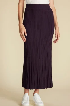 Amour Vert Cerise Knit Midi Skirt PurpleFig Hot