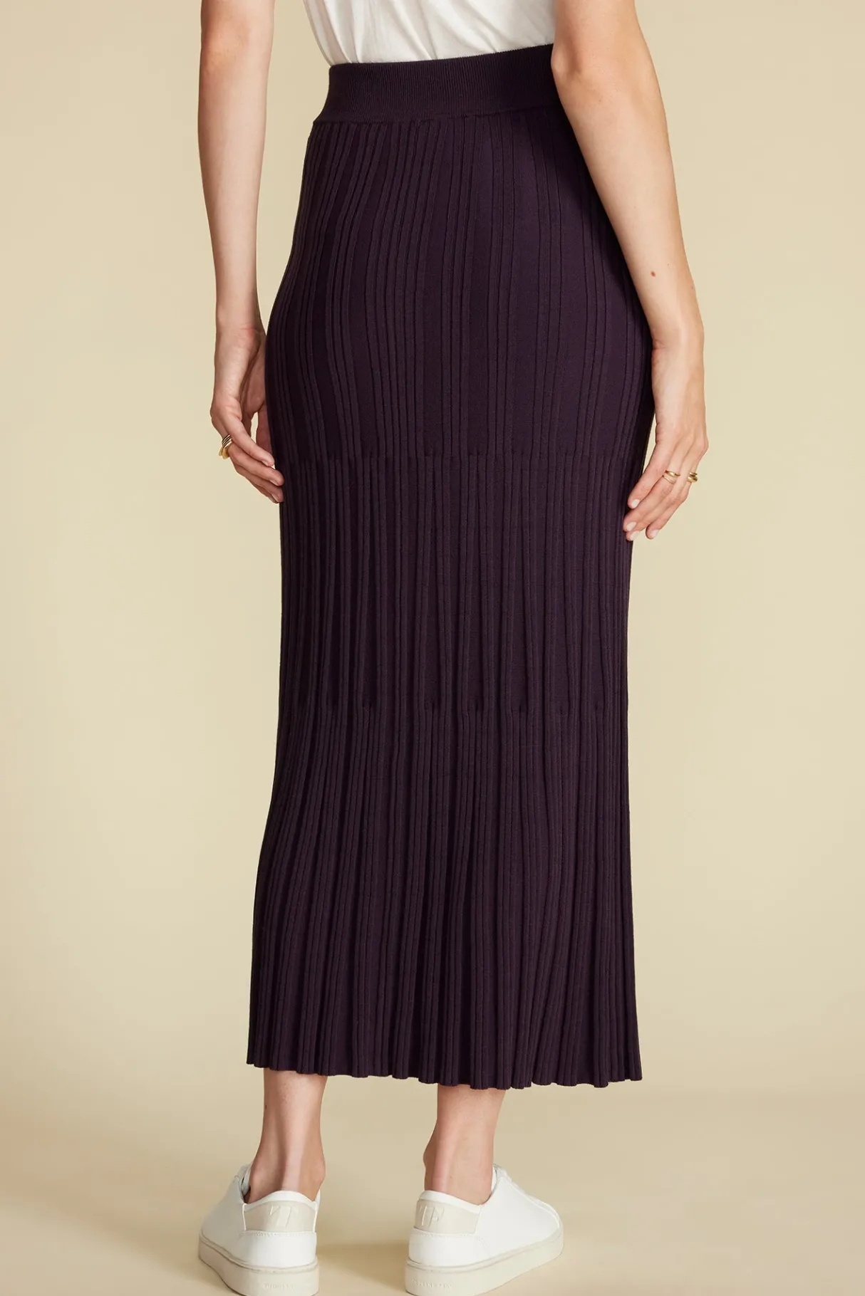 Amour Vert Cerise Knit Midi Skirt PurpleFig Hot