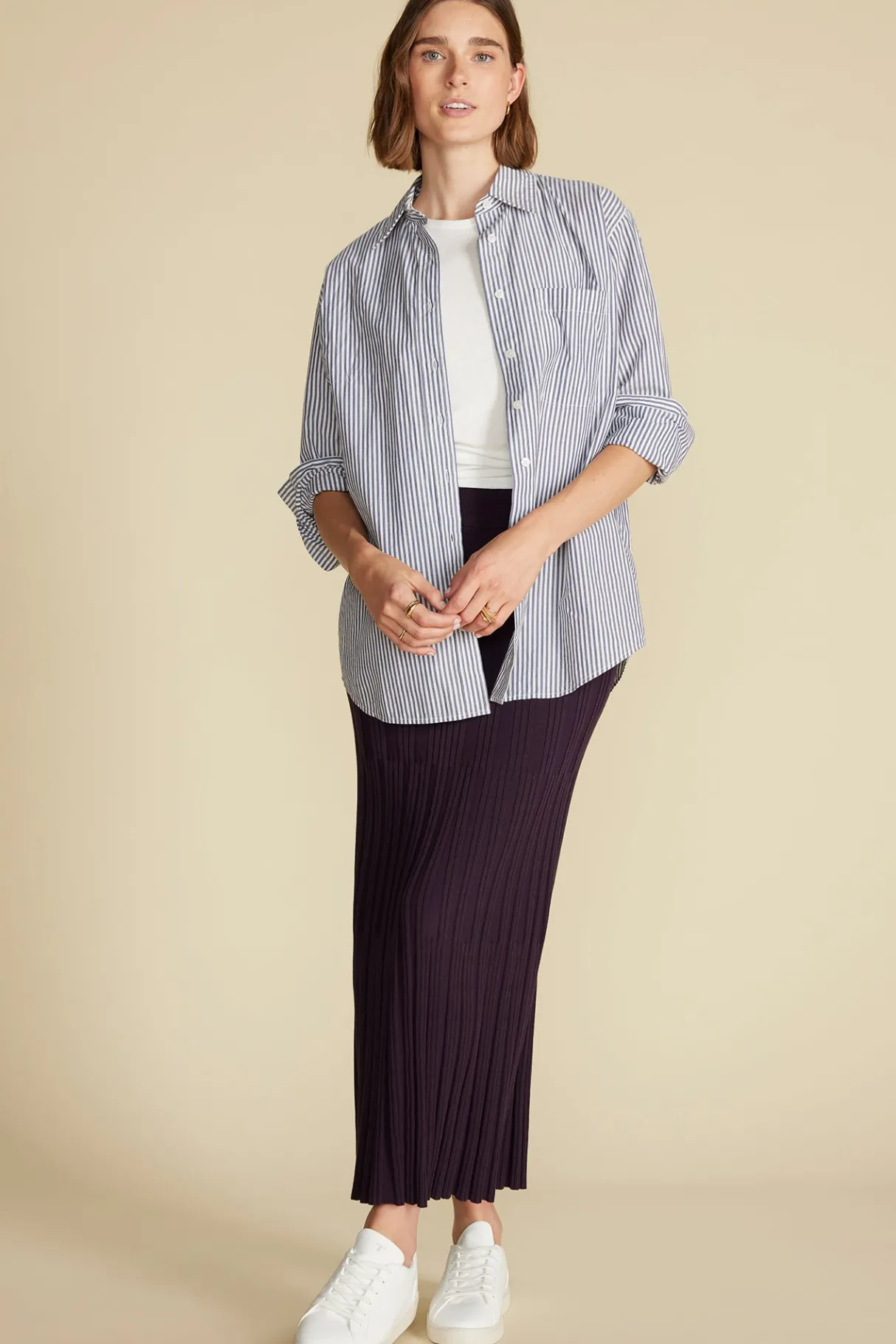 Amour Vert Cerise Knit Midi Skirt PurpleFig Hot