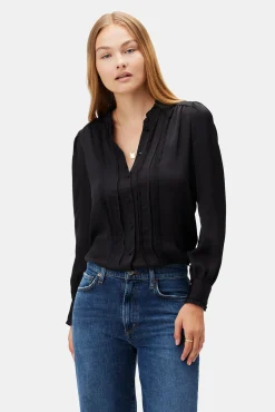 Amour Vert Charlotte Blouse Black Fashion