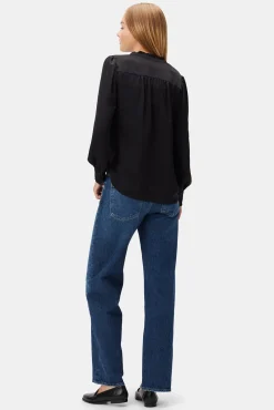 Amour Vert Charlotte Blouse Black Fashion