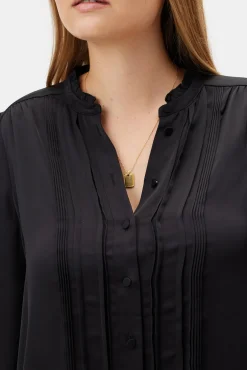 Amour Vert Charlotte Blouse Black Fashion