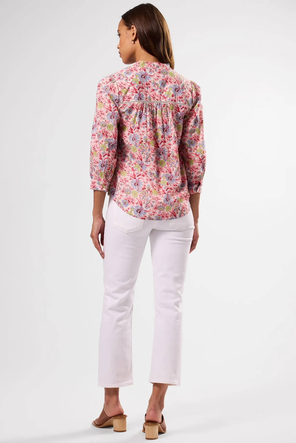 Amour Vert Charlotte Organic Cotton Blouse MarseilleRed Hot