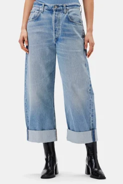 Amour Vert Citizens of Humanity Ayla Baggy Cuffed Crop Jean Gemini Hot