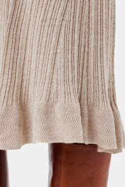 Amour Vert Claire Sweater Dress Oatmeal New