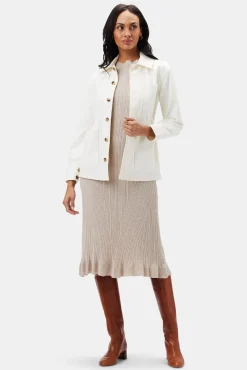Amour Vert Claire Sweater Dress Oatmeal New