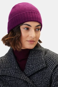 Amour Vert Colby Cashmere Beanie Syrah Sale