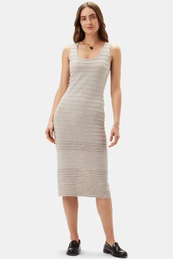 Amour Vert Cora Flaxen Eco Dress Oatmeal Fashion