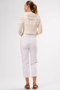 Amour Vert Crochet Cardigan Ivory New