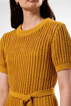 Amour Vert Crochet T Shirt Dress SoleilYellow Hot