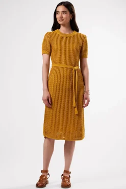 Amour Vert Crochet T Shirt Dress SoleilYellow Hot