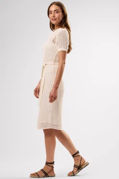 Amour Vert Crochet T Shirt Dress Ivory Discount