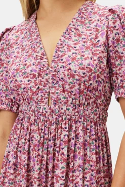 Amour Vert Danielle Viscose Crepe Dress AlessiaMulberry New