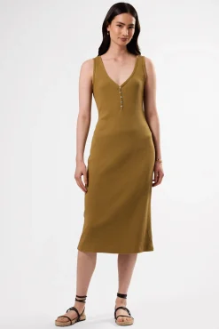 Amour Vert Deacon Organic Cotton Modal Rib Dress Elm Online