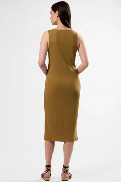 Amour Vert Deacon Organic Cotton Modal Rib Dress Elm Online