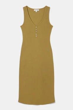 Amour Vert Deacon Organic Cotton Modal Rib Dress Elm Online