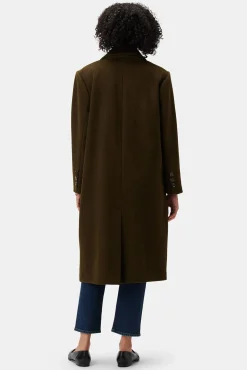 Amour Vert Double Breasted Car Coat Olive Outlet