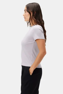 Amour Vert Eleanor Baby Rib Tee Lilac New