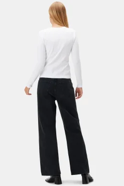 Amour Vert Eleanor Long Sleeve Baby Rib Tee White Hot