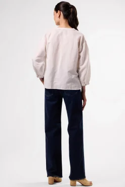 Amour Vert Esme Cotton Linen Blouse White Best
