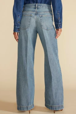 Amour Vert ETICA Devon Wide Leg Jean MoonbayMediumBlue Fashion