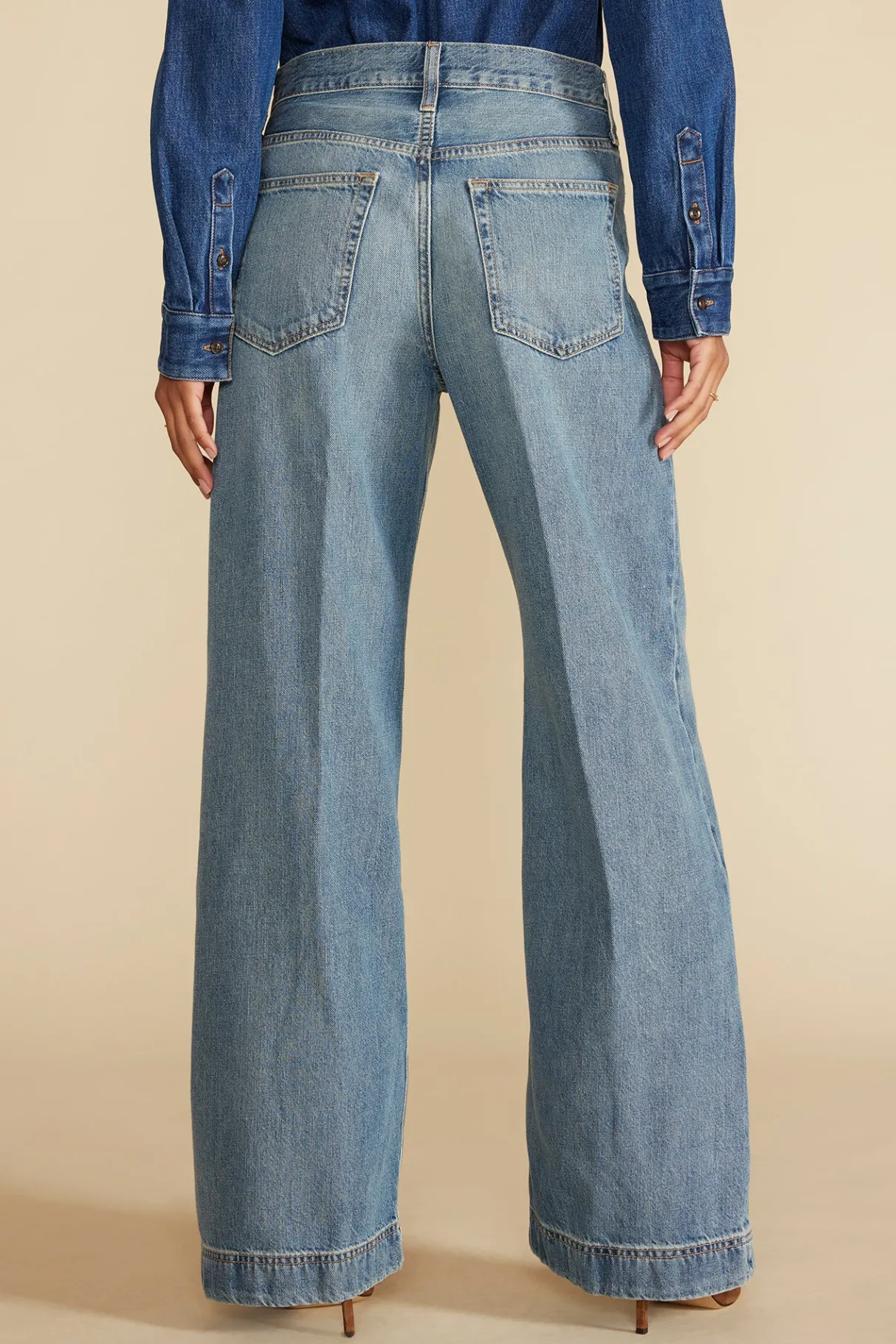 Amour Vert ETICA Devon Wide Leg Jean MoonbayMediumBlue Fashion