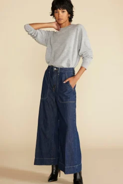 Amour Vert ETICA Matis Ultra Wide Leg Jean KaanDarkIndigo Best