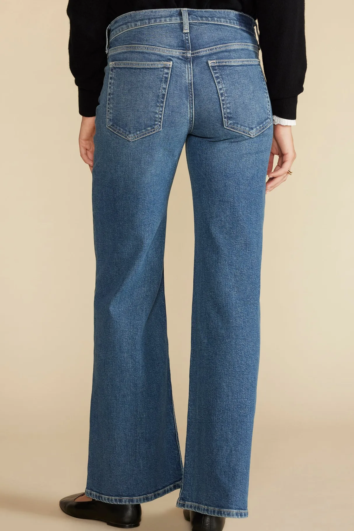 Amour Vert ETICA Romi Wide Leg Jean MarineBlue Hot