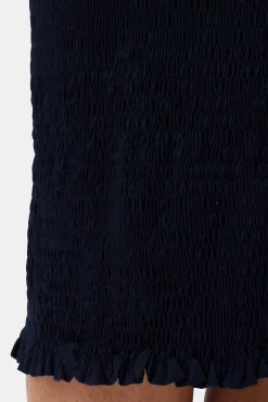 Amour Vert Eunice Smocked Skirt Slate Outlet
