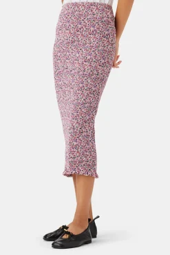 Amour Vert Eunice Smocked Skirt AlessiaMulberry Online