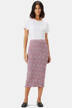 Amour Vert Eunice Smocked Skirt AlessiaMulberry Online