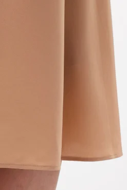 Amour Vert Eve Stretch Silk Skirt Biscotti Clearance