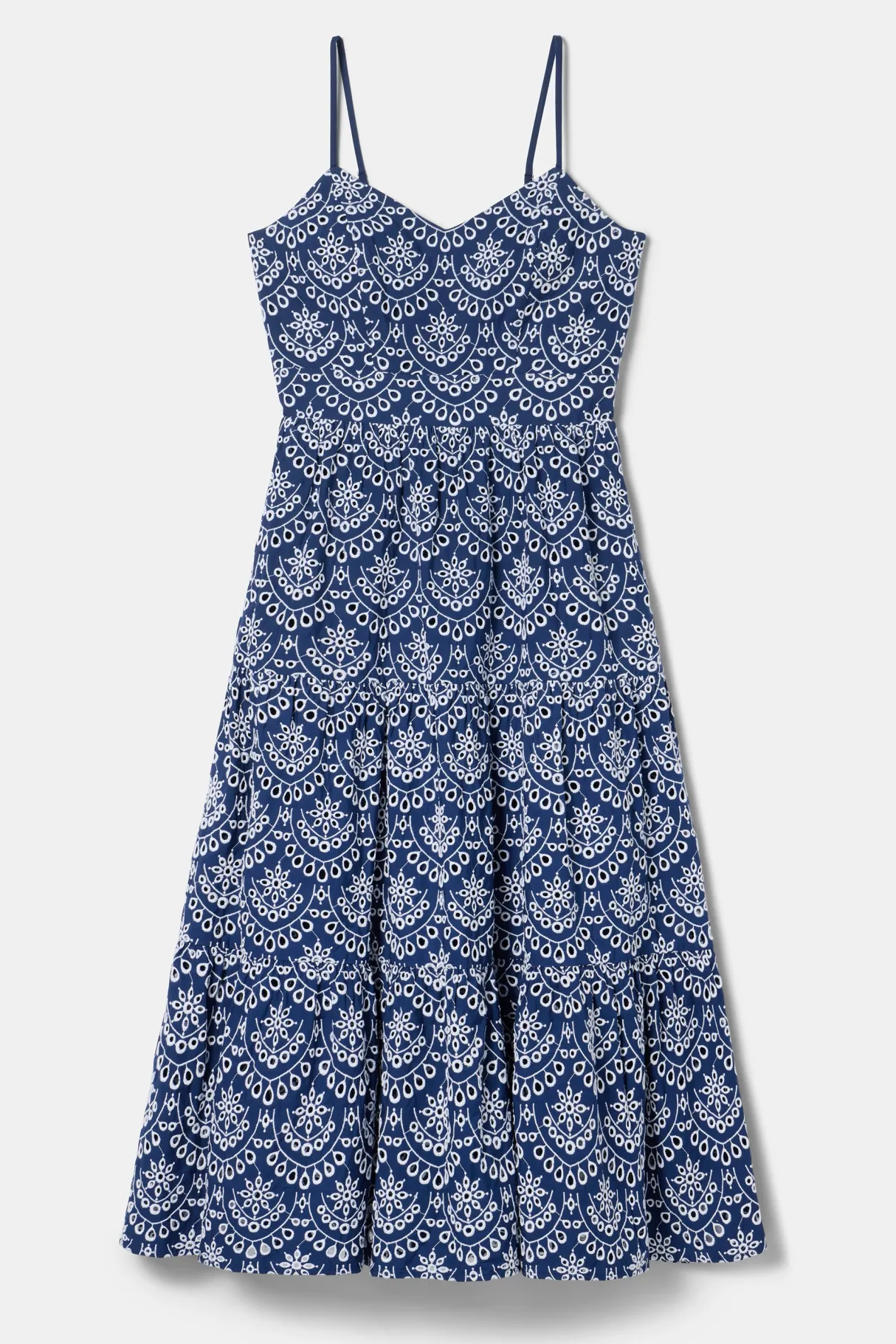 Amour Vert Eyelet Organic Cotton Dress RivieraEyeletIndigo Discount