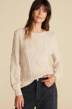 Amour Vert Faedra Organic Cotton Sweater OatBeige Sale