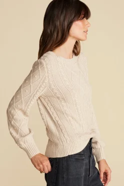 Amour Vert Faedra Organic Cotton Sweater OatBeige Sale