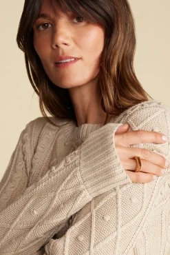 Amour Vert Faedra Organic Cotton Sweater OatBeige Sale