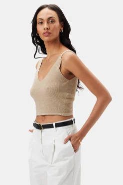 Amour Vert Finn Crop Tank LightOatmeal Outlet
