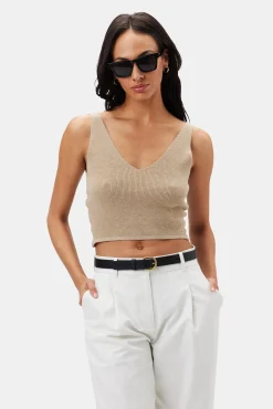 Amour Vert Finn Crop Tank LightOatmeal Outlet