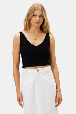Amour Vert Finn Crop Tank Black Sale