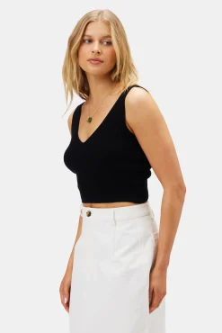 Amour Vert Finn Crop Tank Black Sale