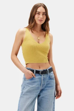 Amour Vert Finn Crop Tank Gold Clearance