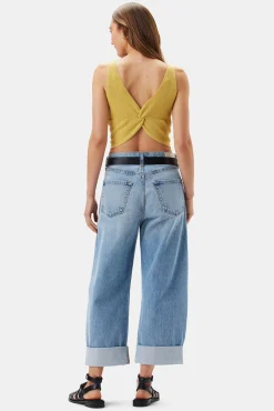 Amour Vert Finn Crop Tank Gold Clearance