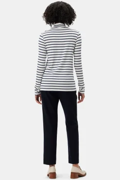 Amour Vert Flannery Modal Turtleneck MarineStripe Sale