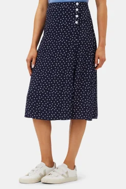 Amour Vert Gabrielle Wrap Skirt RivieraDotNavyBlue Sale