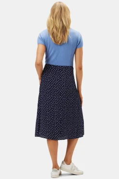 Amour Vert Gabrielle Wrap Skirt RivieraDotNavyBlue Sale